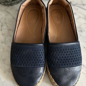 Clarks Blue Espadrilles Slip-On Comfort 6M